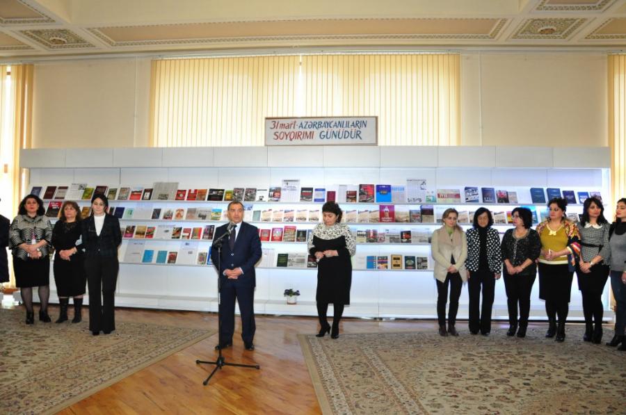 “31 mart - Azərbaycanlıların soyqırımı günüdür” adlı kitab sərgisi açıldı<b style="color:red"></b>