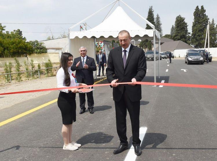 Prezident Goranboyda daha bir avtomobil yolunun açılışını etdi<b style="color:red"></b>