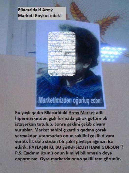 Bakıdakı “Army market” boykot edildi <b style="color:red">(Fotolar)</b>