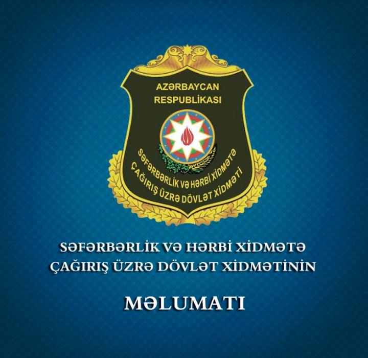 Çağırışçılar xidmət yerləri barədə SMS alacaqlar<b style="color:red"></b>