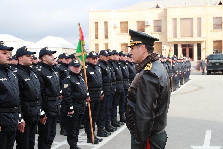 Vilayət Eyvazov Çevik Polis Alayında sıra baxışı keçirib<b style="color:red"></b>