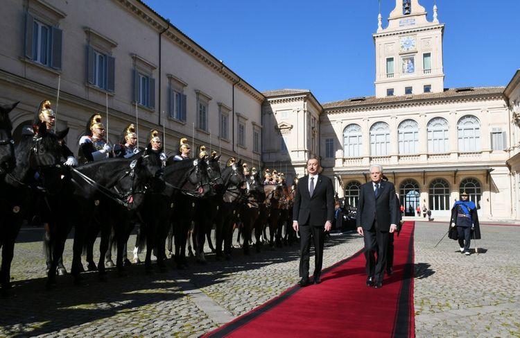 Prezident İlham Əliyevin Romada rəsmi yolasalma mərasimi olub<b style="color:red"></b>