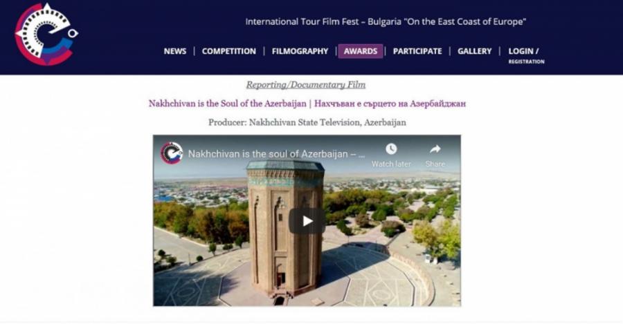 “Azərbaycanın ürəyidir Naxçıvan” Bolqarıstanda mükafat aldı - <b style="color:red">Video</b>