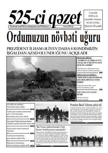 "525-ci qəzet"in 3 noyabr sayında nələr var? - <b style="color:red">ANONS </b>