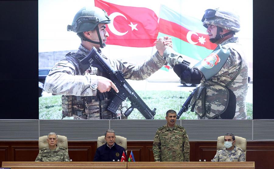 Azərbaycan və Türkiyə Müdafiə nazirlərinin görüşü keçirildi - <b style="color:red">Video</b>