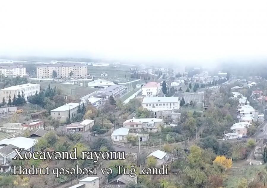 Hadrut qəsəbəsi və Tuğ kəndinin havadan videogörüntüsü - <b style="color:red">Video</b>