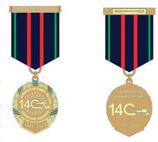 "Azərbaycan Dəmir Yollarının 140 illiyi" medalı təsis edilib <b style="color:red"></b>