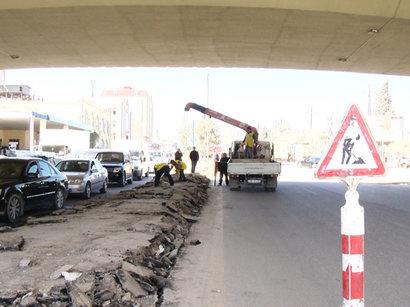 Bakıda əsas yollardan birinin təmirinə başlandı<b style="color:red"></b>