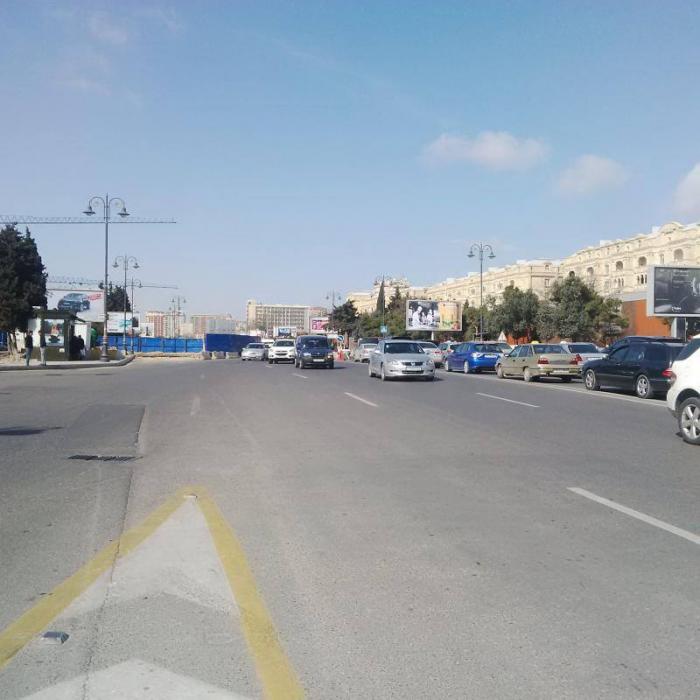 Bakının mərkəzi prospektində hərəkət məhdudlaşdırılıb<b style="color:red"></b>
