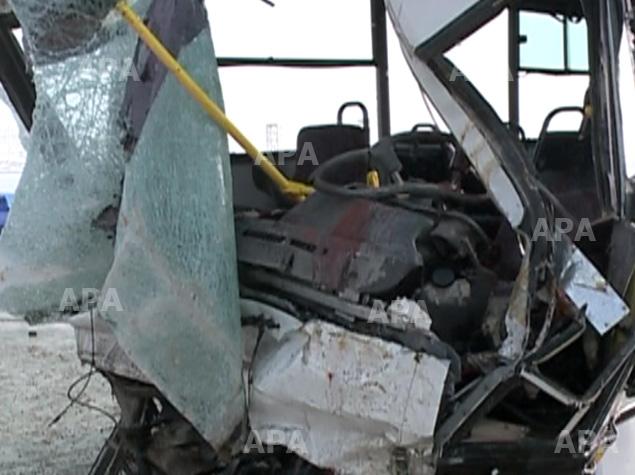 Sərnişin avtobusunun yük maşını ilə toqquşması nəticəsində 1 nəfər ölüb<b style="color:red"></b>