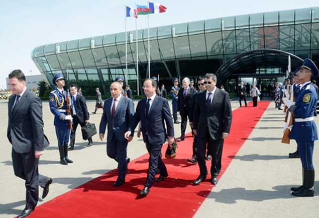 Fransa prezidentinin Azərbaycana rəsmi səfəri başa çatıb - <b style="color:red">FOTO</b>