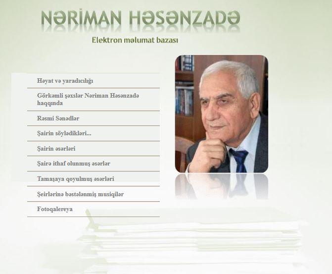 “Nəriman Həsənzadə” adlı Elektron məlumat bazası təqdim edilib