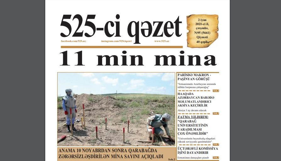 "525-ci qəzet"in 2 iyun sayında nələr var? - ANONS
