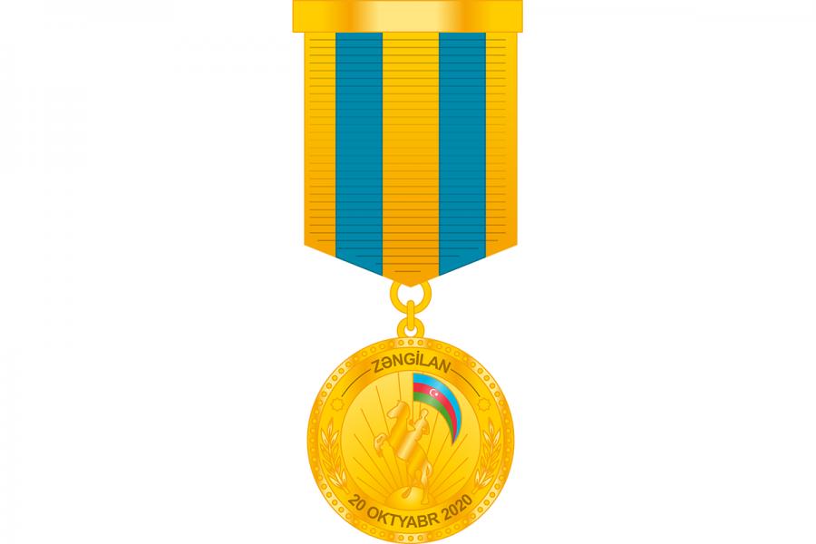 Bir qrup hərbi qulluqçu “Zəngilanın azad olunmasına görə” medalı ilə təltif edilib
