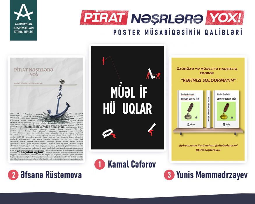 “Pirat nəşrlərə yox!” poster müsabiqəsinin qalibləri mükafatlandırıldı - Fotolar