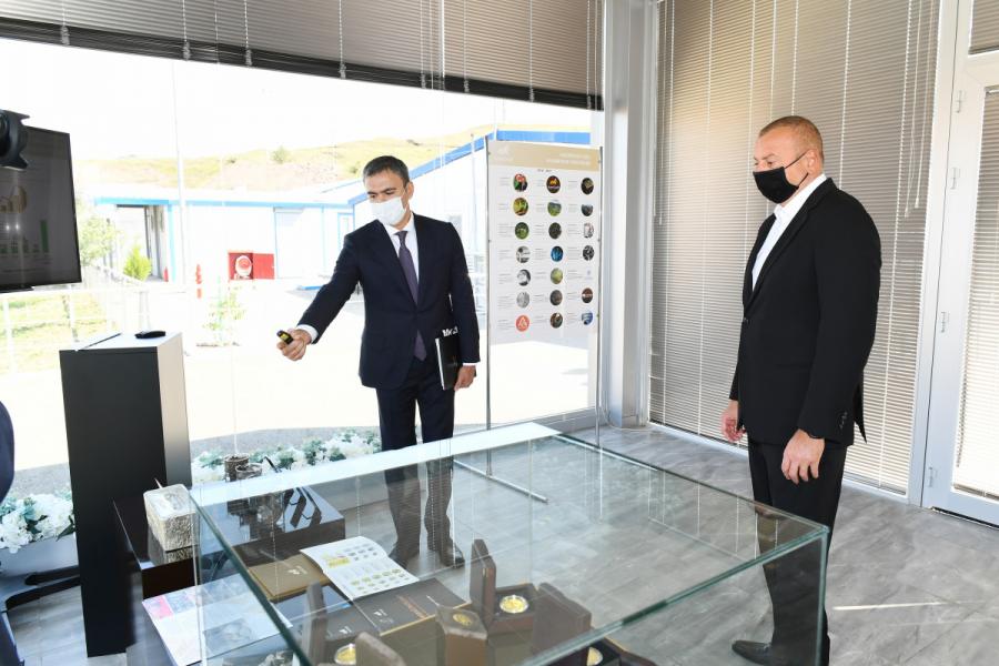 Prezident “Çovdar” İnteqrəolunmuş Regional Emal Sahəsinin fəaliyyəti ilə tanış olub