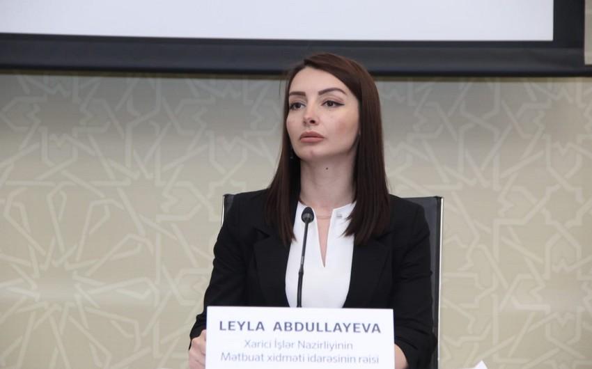 Leyla Abdullayeva Fransanın xarici işlər nazirinə cavab verib