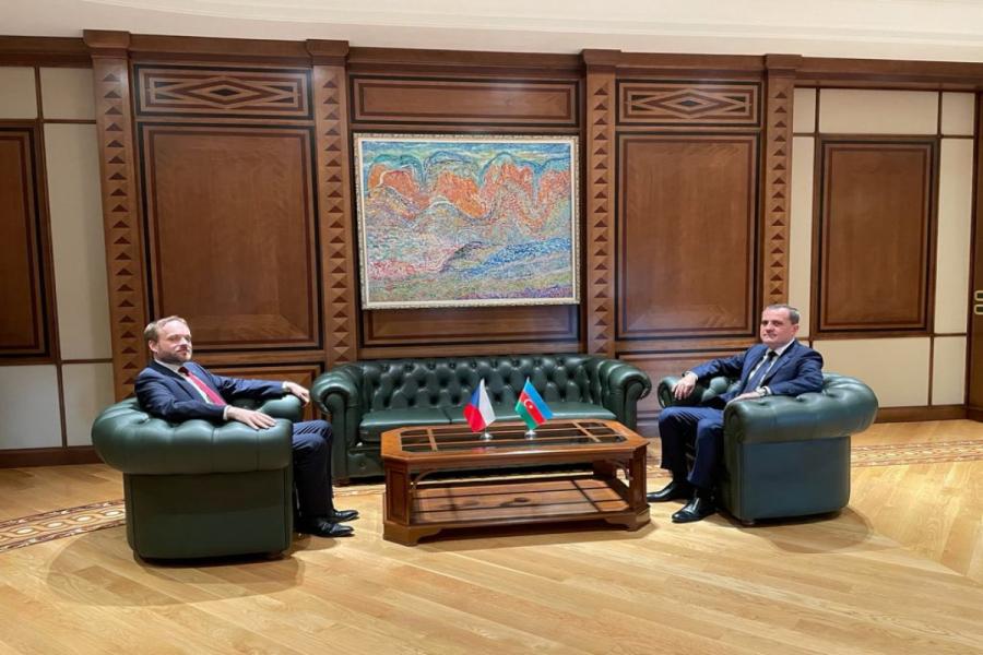 Azərbaycan və Çexiya XİN rəhbərlərinin təkbətək görüşü başlayıb