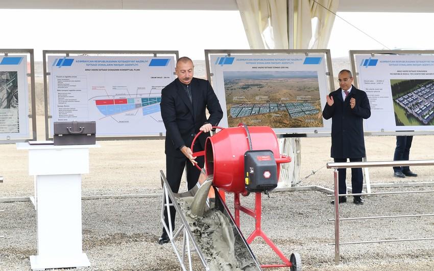 Cəbrayılda yeni sənaye parkının təməli qoyulub