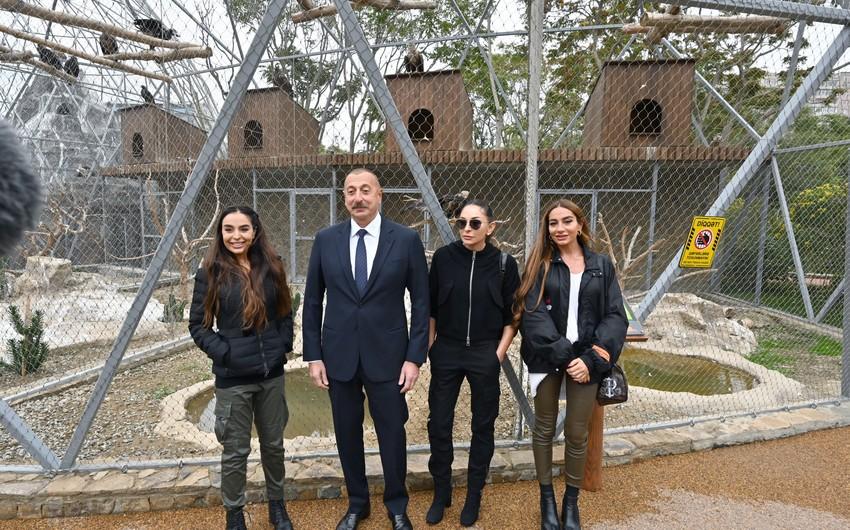 İlham Əliyev və Mehriban Əliyeva Zooloji Parkın açılışında iştirak ediblər
