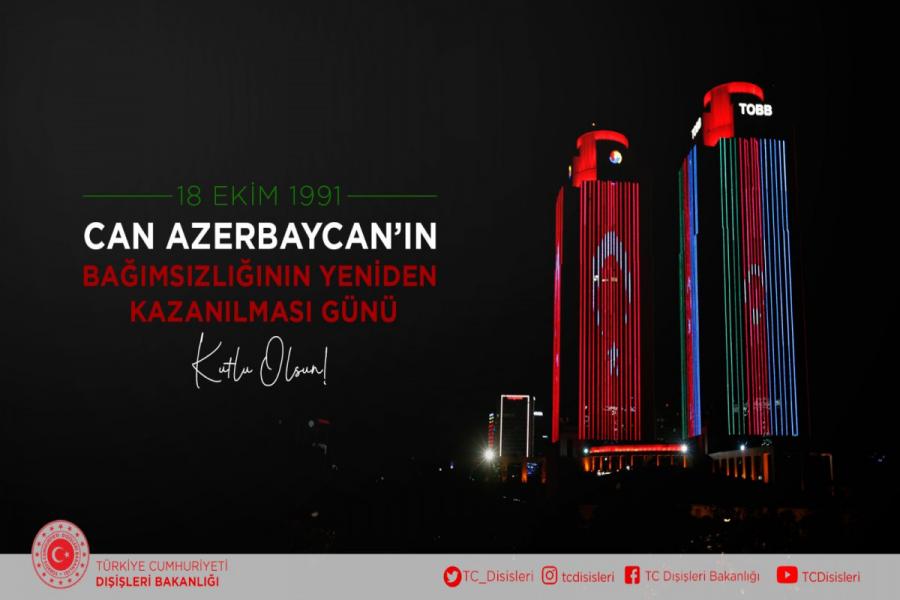 Türkiyə XİN: "Yaşasın Türkiyə-Azərbaycan qardaşlığı!"