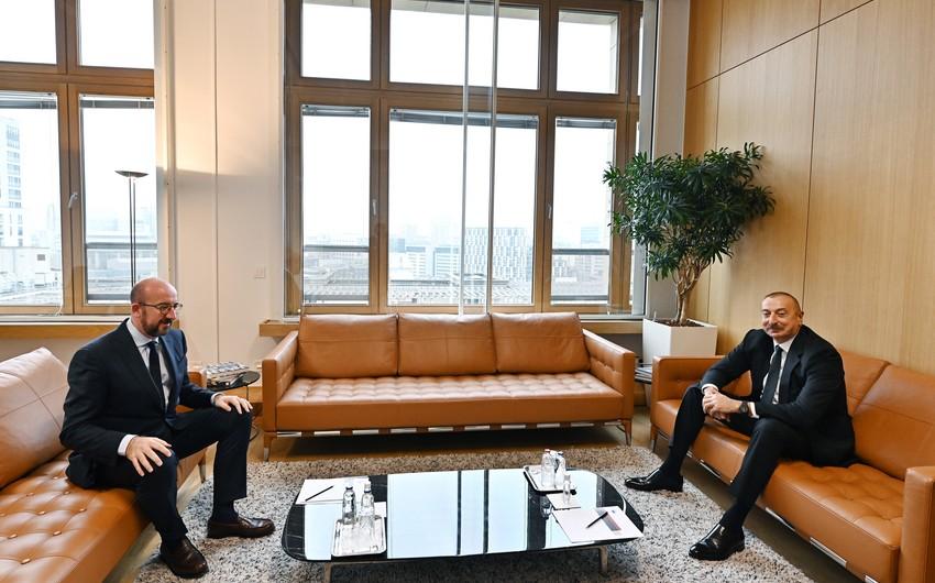 Brüsseldə Prezident İlham Əliyev ilə Avropa İttifaqı Şurasının Prezidenti arasında görüş olub - Yenilənib 