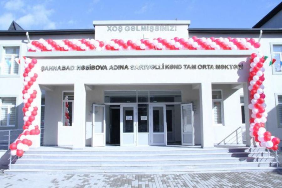 Qazaxda Heydər Əliyev Fondunun təşəbbüsü ilə yeni məktəb binası inşa olunub - Foto