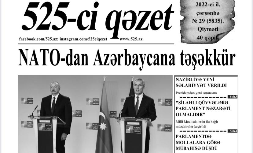 "525-ci qəzet"in 16 fevral sayında nələr var? -  Anons