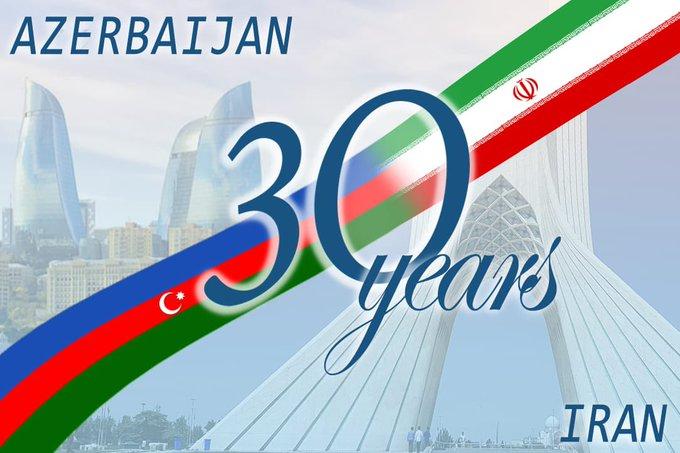 Azərbaycan və İran diplomatik əlaqələrin yaradılmasından 30 il ötür
