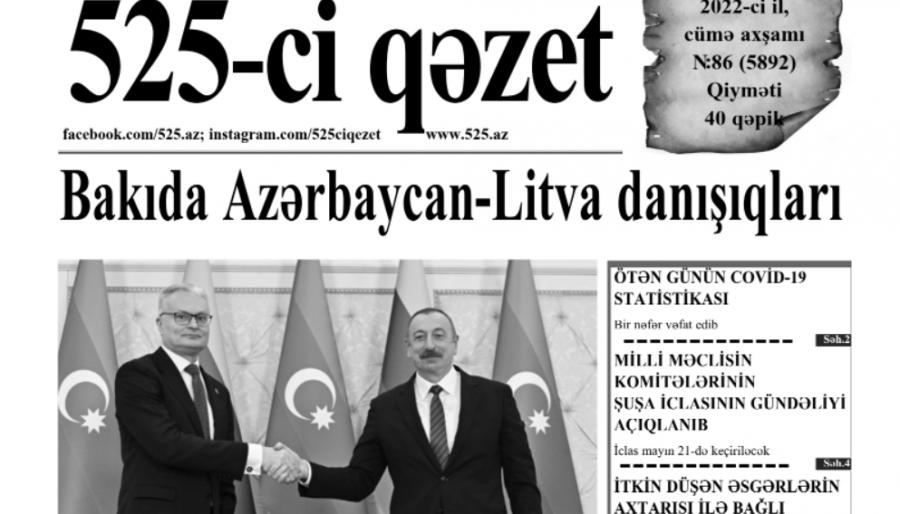 "525-ci qəzet"in 19 may sayında nələr var? -  Anons