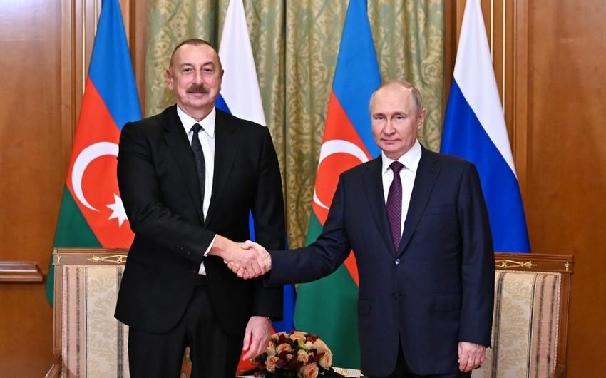 Putin Azərbaycan Prezidentinin doğum gününü təbrik edib
