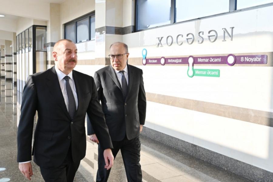 Prezident metronun “Xocəsən” elektrik deposunun və stansiyasının açılışında iştirak edib -  YENİLƏNİB