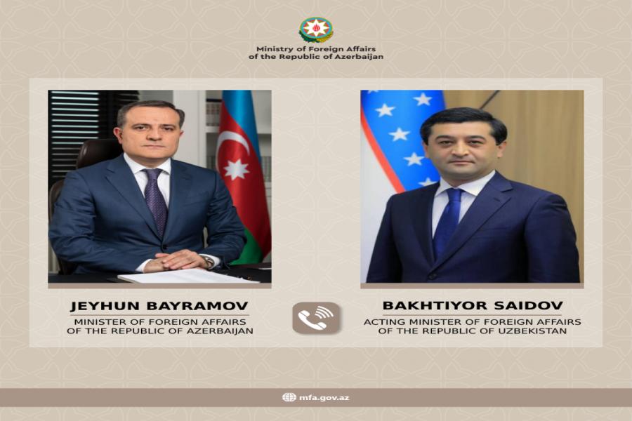 Azərbaycan və Özbəkistan XİN başçıları arasında telefon danışığı olub