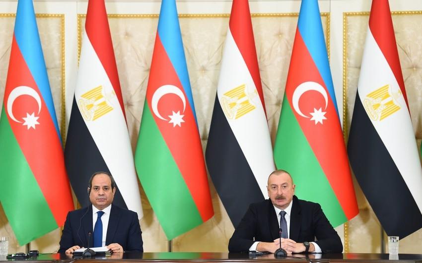 Azərbaycan və Misir liderlərinin müzakirə etdikləri məsələlər açıqlanıb