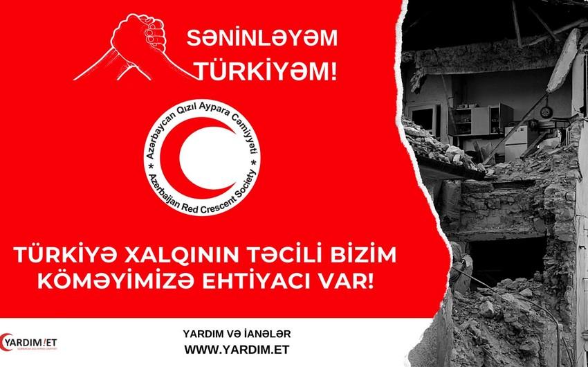 Azərbaycan Qızıl Aypara Cəmiyyəti “Səninləyəm Türkiyə!” adlı humanitar yardım kampaniyanı elan edir