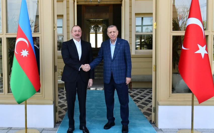 İstanbulda İlham Əliyevlə Rəcəb Tayyib Ərdoğanın görüşü olub - YENİLƏNİB-1