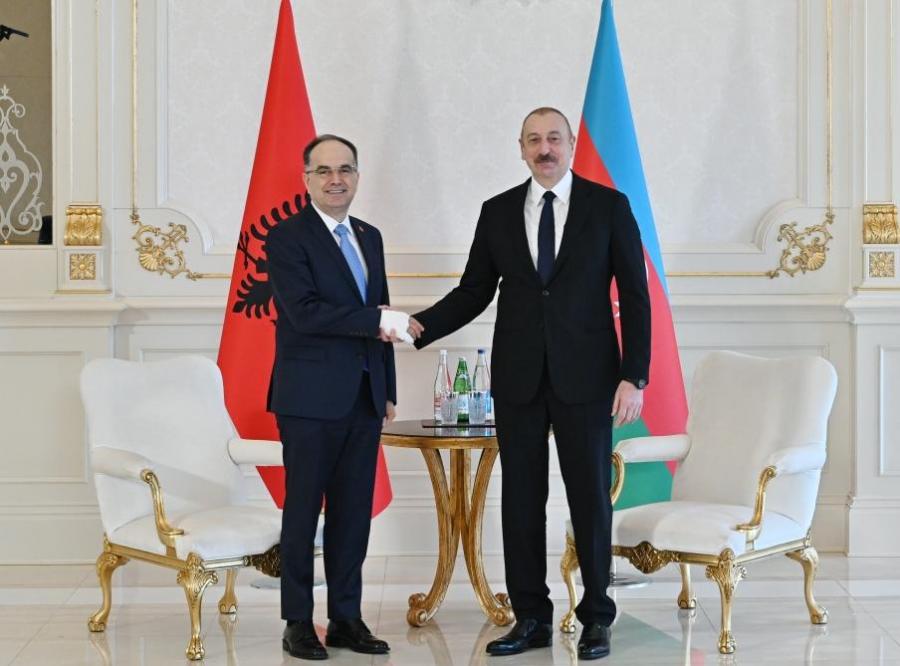 İlham Əliyev Albaniya Prezidenti ilə görüşüb - YENİLƏNİB