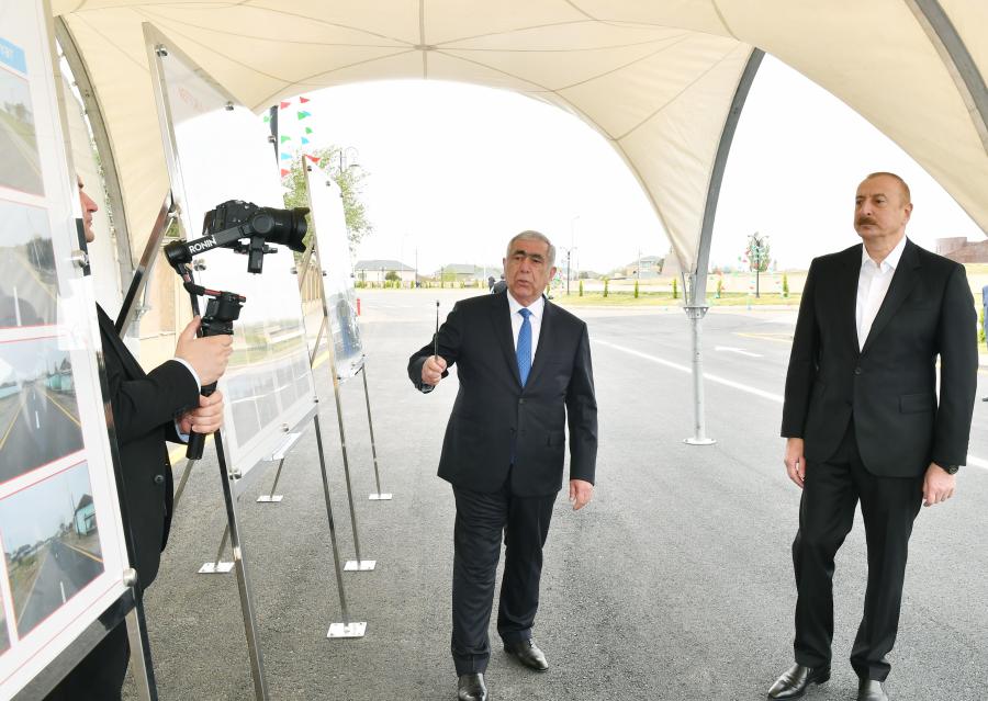 Prezident Neftçala-Kürkənd-2 nömrəli Mayak avtomobil yolunun açılışında iştirak edib - YENİLƏNİB