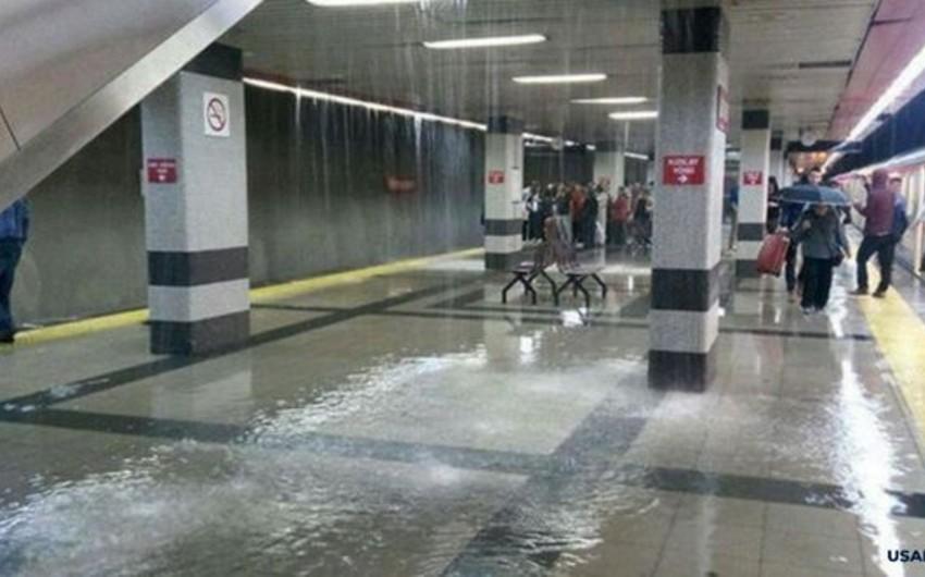 Ankara metrosunu su basdı