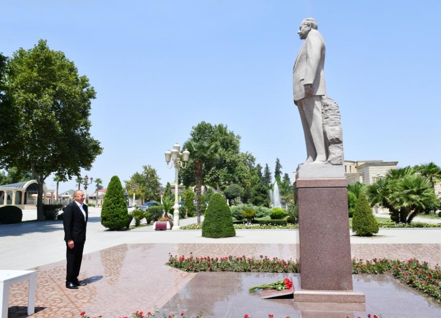 İlham Əliyev Bərdə rayonuna səfər edib