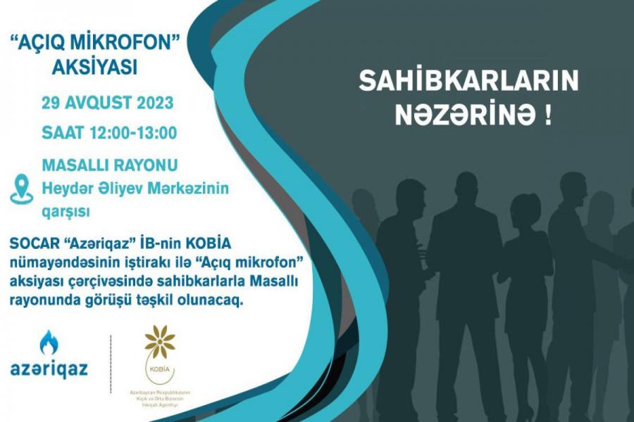 “Azəriqaz” sahibkarlarla növbəti görüşü Masallıda keçirəcək