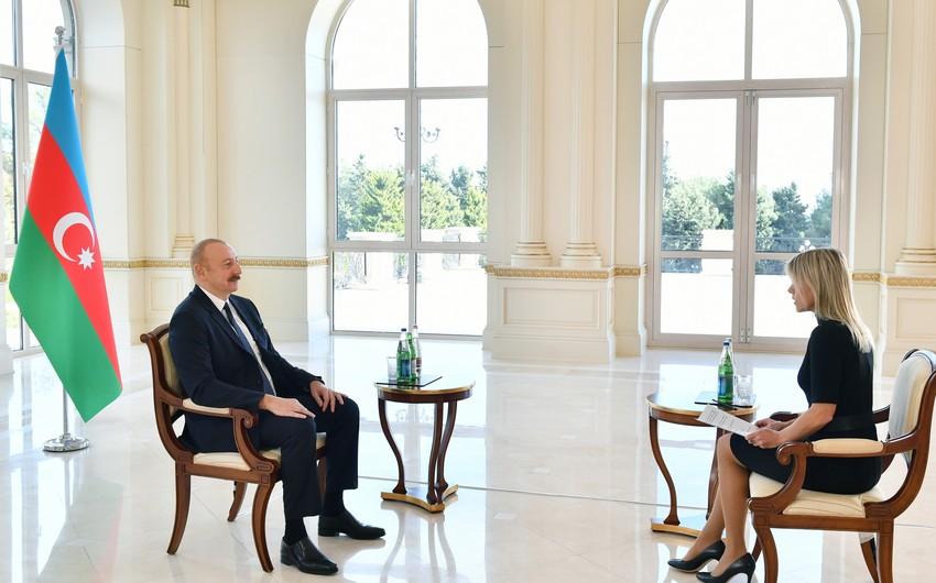 Prezident İlham Əliyev “Euronews” televiziyasına müsahibə verib - YENİLƏNİB