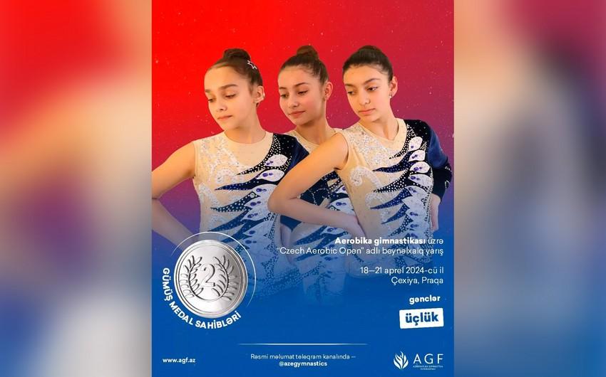 Azərbaycanın aerobika gimnastikası millisi Praqada gümüş medal qazanıb