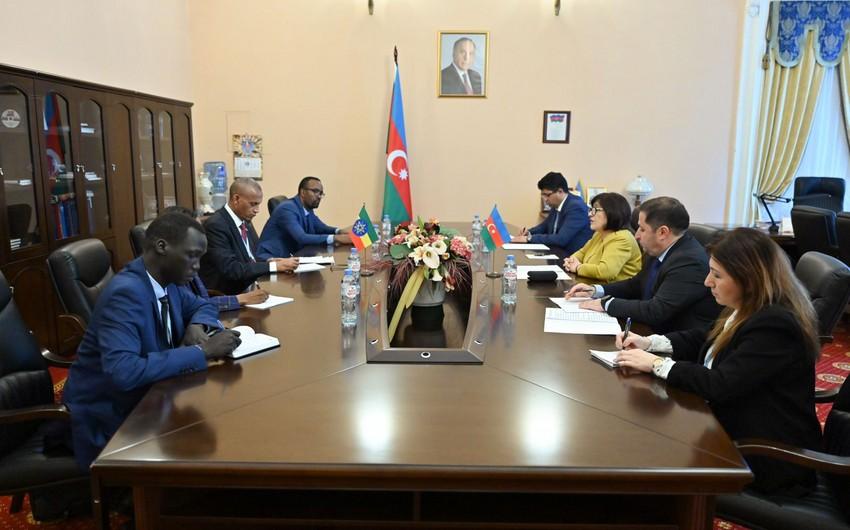 Sahibə Qafarova Belarus və efiopiyalı həmkarları ilə əməkdaşlıq məsələlərini müzakirə edib