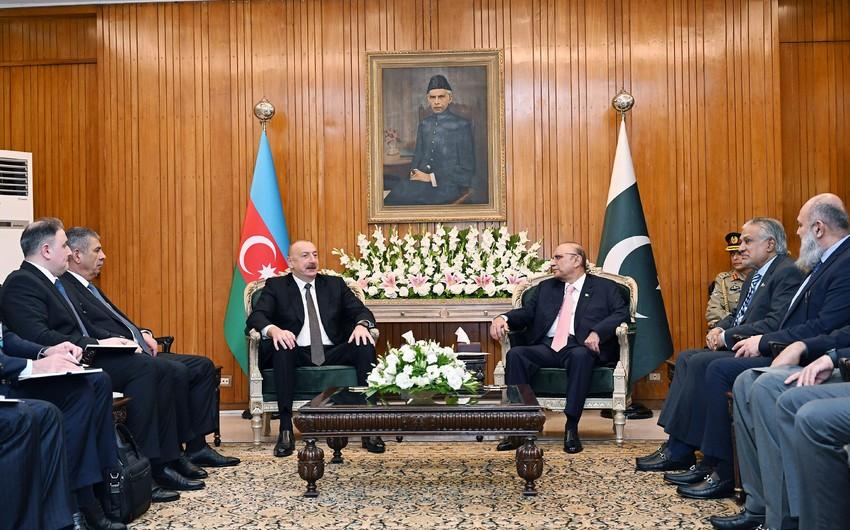 İslamabadda Azərbaycan və Pakistan prezidentlərinin geniş tərkibdə görüşü olub -  YENİLƏNİB-2