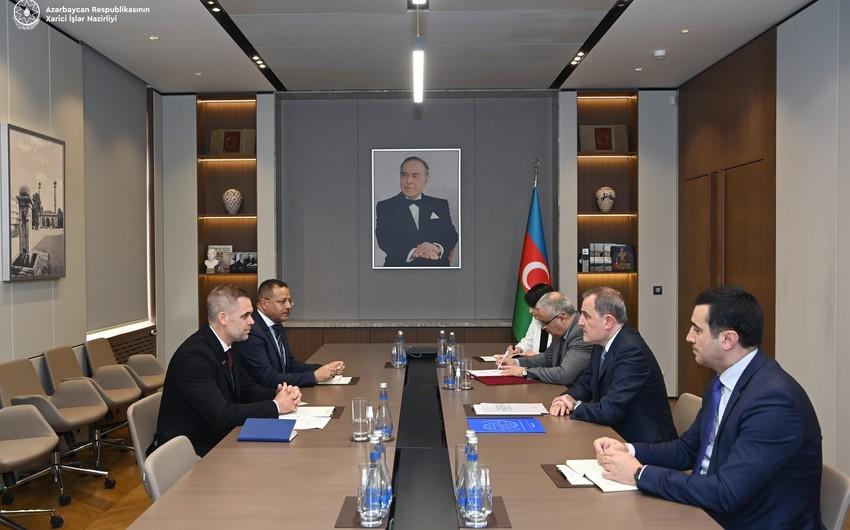 Ceyhun Bayramov Beynəlxalq Miqrasiya Təşkilatının missiya rəhbərini qəbul edib