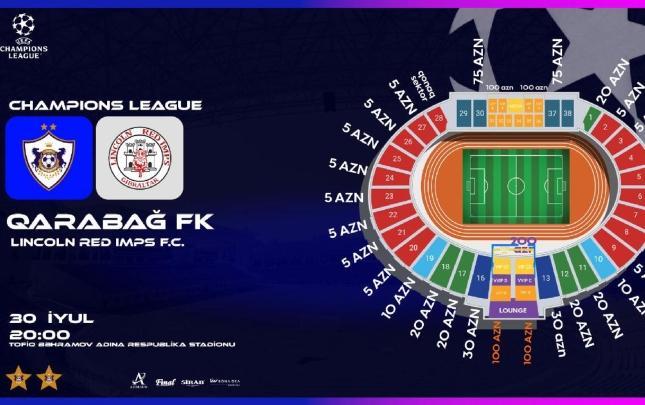 “Qarabağ” - "Linkoln” matçının biletləri satışa çıxarılır