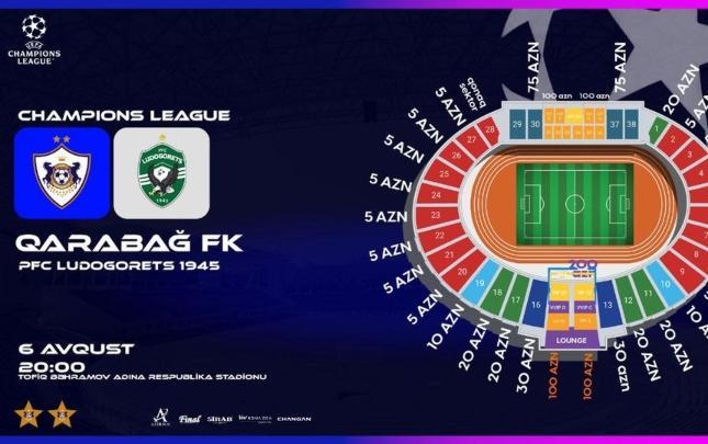 “Qarabağ” - "Lüdoqorets” matçının biletləri satışa çıxarılı