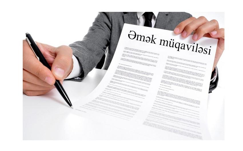 Azərbaycanda əmək müqavilələrinin sayı açıqlanıb
