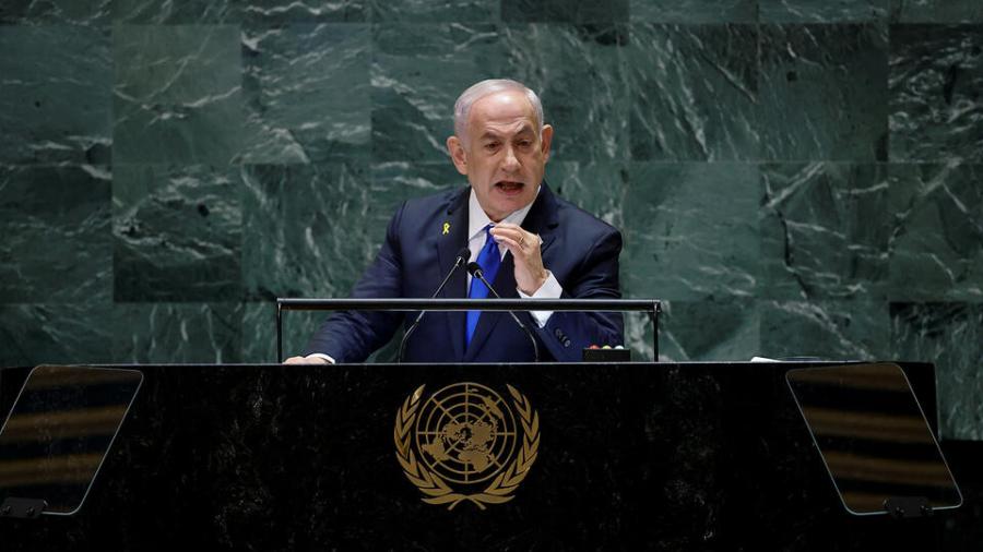 Ərəb nümayəndə heyətlərindən Netanyahuya etiraz - Zalı tərk etdilər